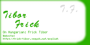 tibor frick business card
